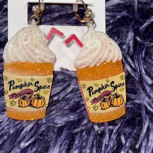Betsey Johnson pumpkin spice earrings - Picture 5 of 5